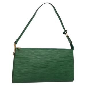 LOUIS VUITTON Epi Pochette Accessoires Pouch Green M52984 LV Auth BA3500